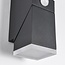 Adjustable wall lamp Michael 2-light with sensor - black