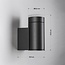 Modern outdoor wall light Iris - black
