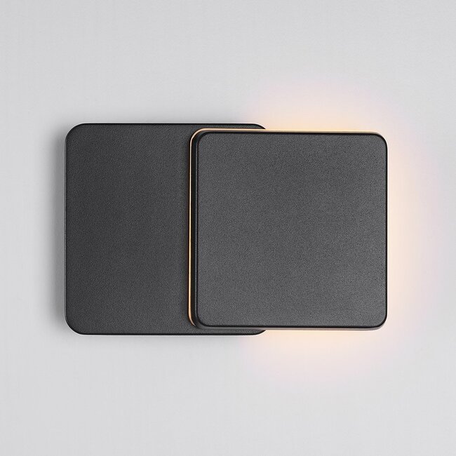 Extendable outdoor wall light Will - black with integrated LED