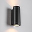 Modern 2-light outdoor wall lamp Mika - Black