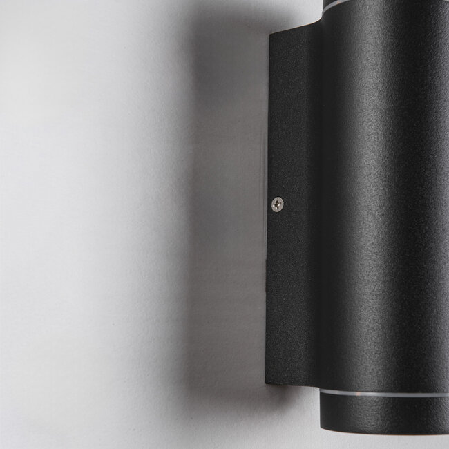 Modern 2-light outdoor wall light - Mika black