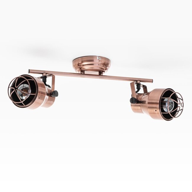 Industrial ceiling light Boston - copper
