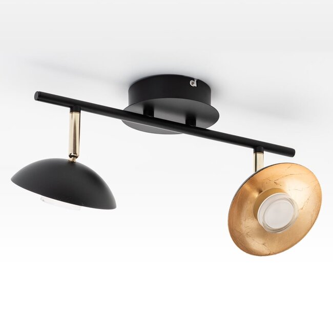 Industrial ceiling lamp with 2 spotlight - Orchid