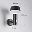 Industrial outdoor wall light Max with sensor - black