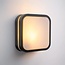 Modern square wall lamp, Black, 20 cm - Seb