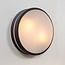 Round outdoor wall lamp, Black, Ø28.5 cm - Lea