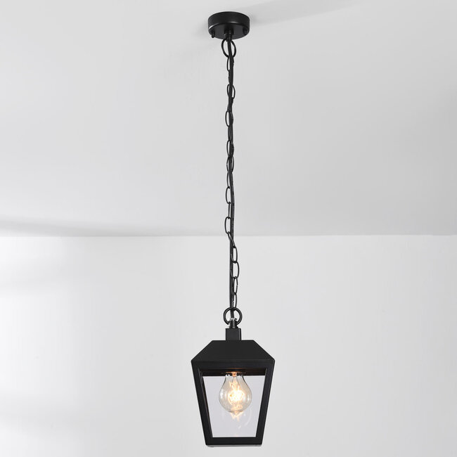 Rustic outdoor pendant lamp, Black - Joy