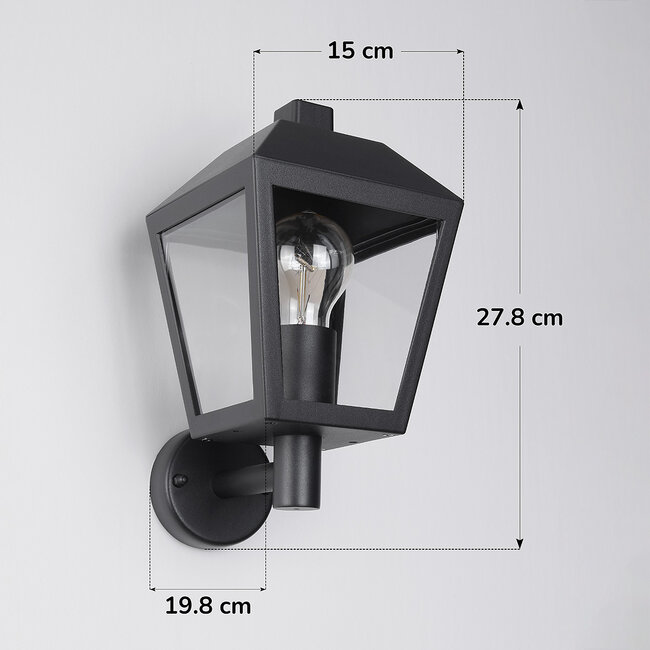 Rural outdoor wall lamp Dax - Black