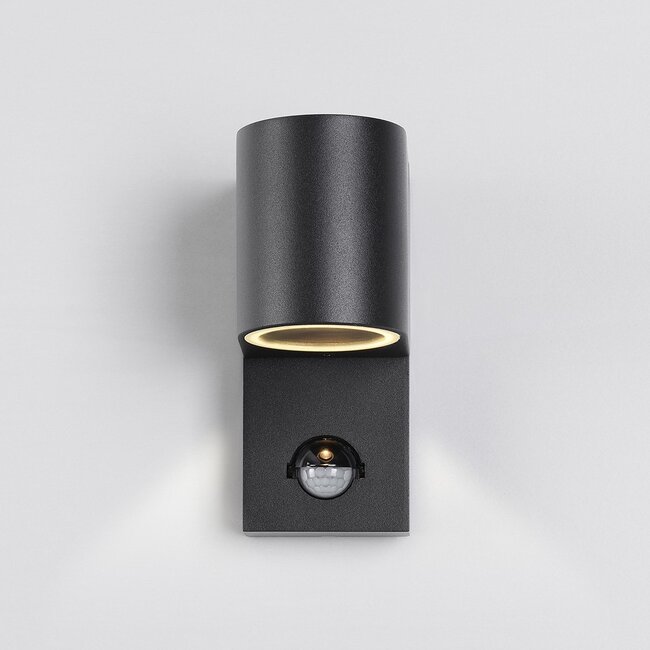 Modern outdoor wall light Kurt with sensor - black