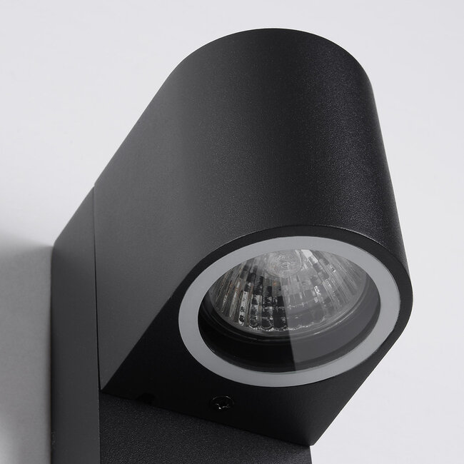 Modern outdoor wall light Kurt with sensor - black