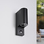 Modern Black outdoor wall lamp, 2-light, including sensor - Curtis