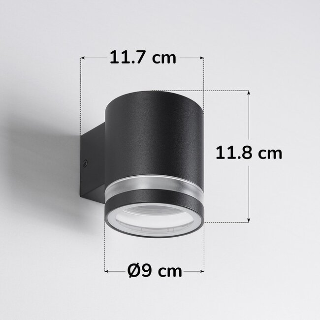 Modern outdoor wall light Dahlia - black