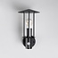 Lore rustic outdoor wall light with sensor - black