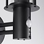 Lore rustic outdoor wall light with sensor - black