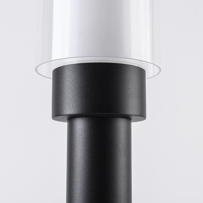 Modern standing outdoor lamp Baxie - Black