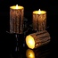 Tree bark candle set with remote control Arbor - Set of 3