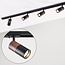 Modern 1.5 metre single-phase track lighting system with Linn spotlights - voltage track