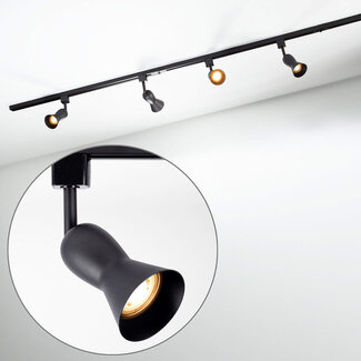 Modern 1.5 metre single-phase track lighting system with Elle spotlights - Ceiling spotlights