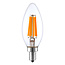 E14 dimmable LED filament candle bulb with clear glass | 5.5W 2700K