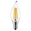 E14 LED pointed filament candle bulb dimmable clear 5.5W