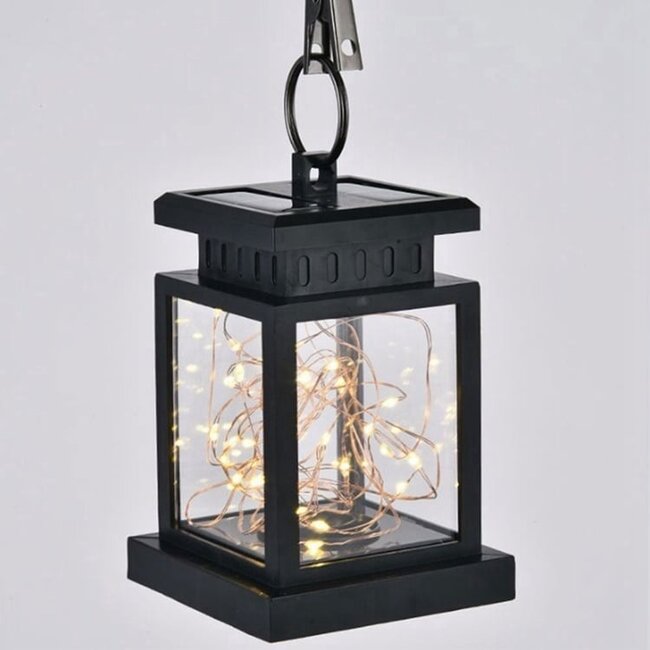 Rustic Solar table lamp, Black - Freya