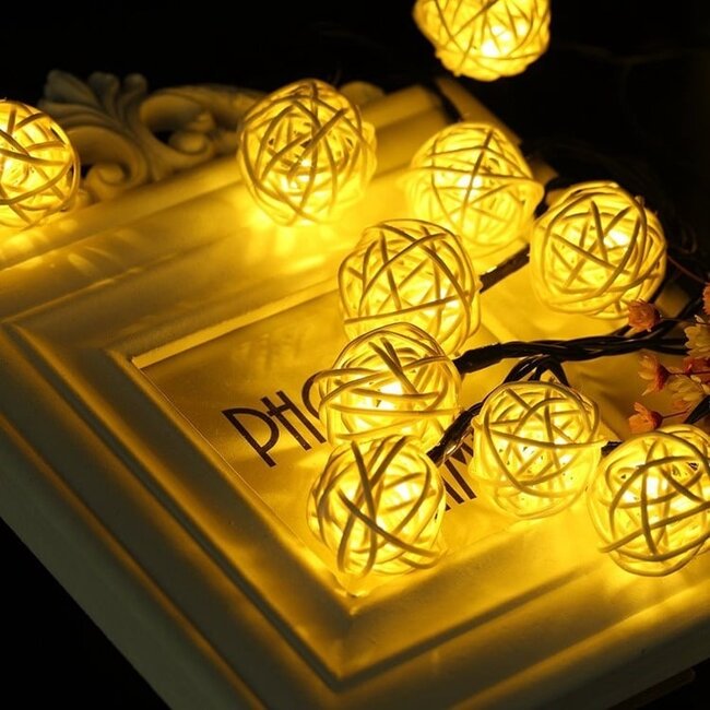 Decorative Solar string lights, 7 metres, 50 lights - Woody