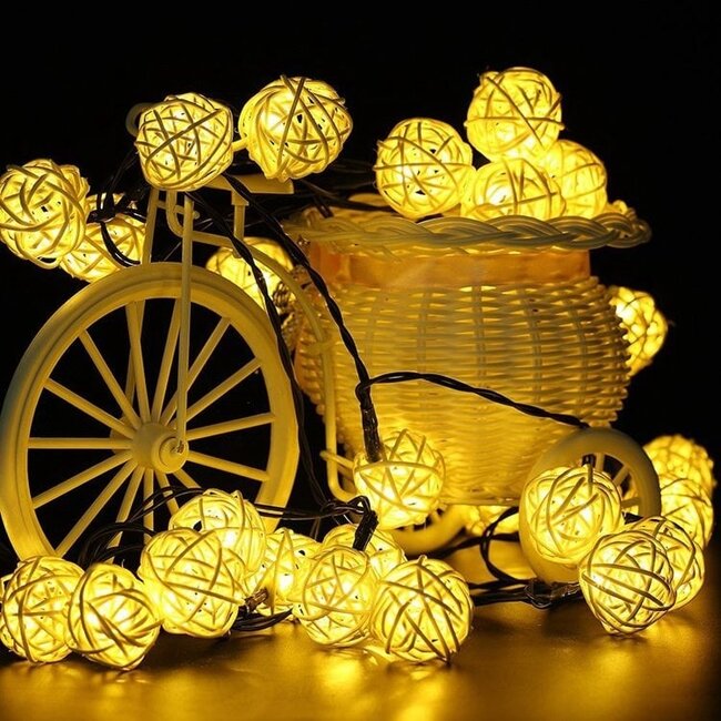 Decorative Solar string lights, 7 metres, 50 lights - Woody