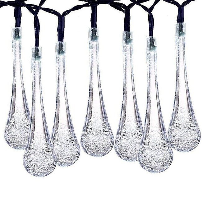 Raindrop-shaped solar string lights 5 metres 50 bulbs - Drippy