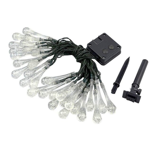 Raindrop-shaped solar string lights 5 metres 50 bulbs - Drippy