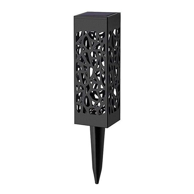 Black decorative solar spike spotlight Nola - Set of 6