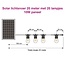 Solar string lights 20 metres with 20 double filament bulbs, 10W solar panel