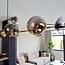 Sette designer pendant light with smoked glass globes