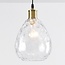 Designer pendant lamp in clear glass with bulge, 3-light - Verona