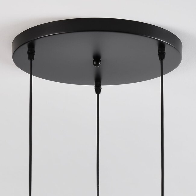 3-light designer pendant light Verona - clear glass