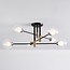 6-light designer ceiling light Aura - black and gold