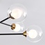6-light designer ceiling light Aura - black and gold