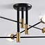 6-light designer ceiling light Aura - black and gold