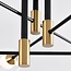 6-light designer ceiling light Aura - black and gold