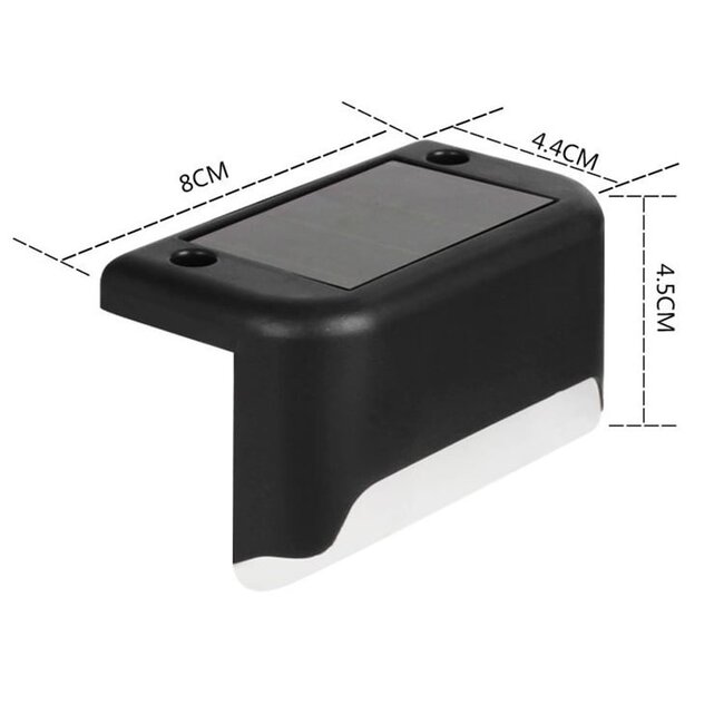 Multifunctional black solar outdoor light Cortez - Set of 8