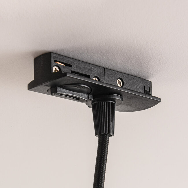 1-phase hanging fitting rail black - E27 (light source not included)