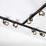 1.5 metre 1-phase track system set with Blake spotlights, black