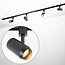 Industrial 1-phase 1.5 metre track lighting system with Claire spotlights - Ceiling rail