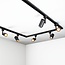 Industrial 1-phase 3-metre track lighting system with Claire spotlights - Ceiling rail