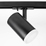 Modern 1.5 metre single-phase track lighting system with June spotlights - Black ceiling lights