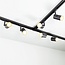 1.5 metre 1-phase track system set with June spotlights, black