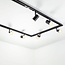 Modern 1.5 metre single-phase track lighting system with June spotlights - Black ceiling lights