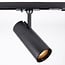 Modern 1-phase track lighting system, 3 metres, with Liam spotlights – Black