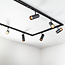 Modern 1-phase track lighting system, 3 metres, with Liam spotlights – Black