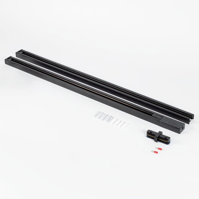 1.5 metre 1-phase track system set with Collin spotlights, black
