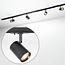 Industrial 1-phase 1.5 metre track lighting system with Jamie spotlights - Ceiling rail